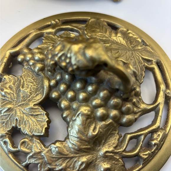 Ornate Gold Decorative Container with Handles - Picture 7 of 10